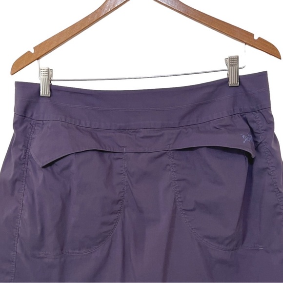 Arc'teryx Trim Fit Wrap Skort Size L Womens Purple Stretch Front Back Pockets - Picture 7 of 12